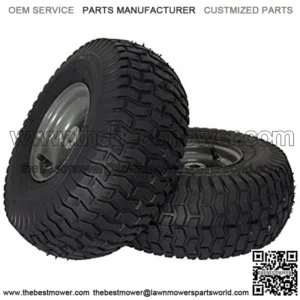 21446-2PK 15x6.00-6" Front Tire Assembly Replacement-Mower, Pack of 2