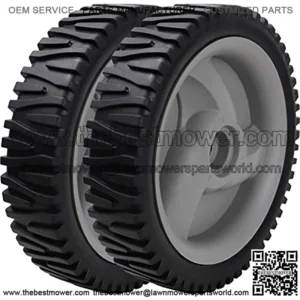 Iococee 583719501 194231X460 401274X460 532402567 532402657 181469 180658 Lawn Mower Wheels Set for Sears poulan Roper Front Drive Wheels Grey, 2 Pack