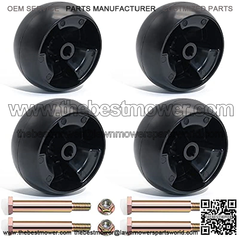 Deck Wheel Kit for 734-04155 Toro 112-0677 72-025 210-275 5″ Deck Wheels with Shoulder Bolts Locknuts Pack of 4