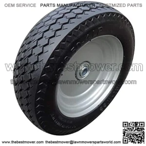 Fortitude Machines 2-Pack 4.10/3.50-4" Flat Free Tire on Wheel, Form Tire for Hand Truck All Purpose Utility Tire. 2.25" Offset Hub, 5/8" Ball Bearings