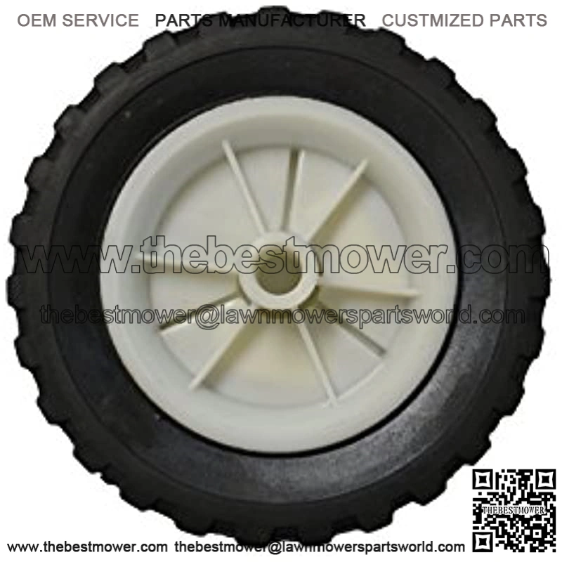 EZ Travel Collection Replacement Solid Rubber Tire with Plastic Wheel (1/2" Shaft Hole)