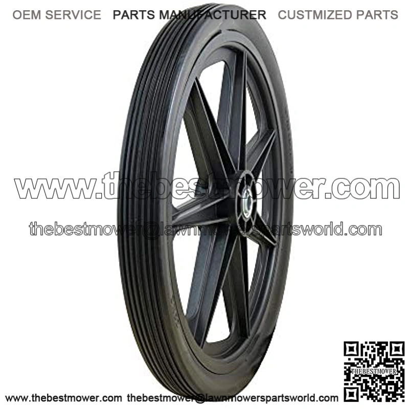 92001 20x2.0 Flat Free Cart Tire on Plastic Rim, 3/4" Bearing, 1 Pack