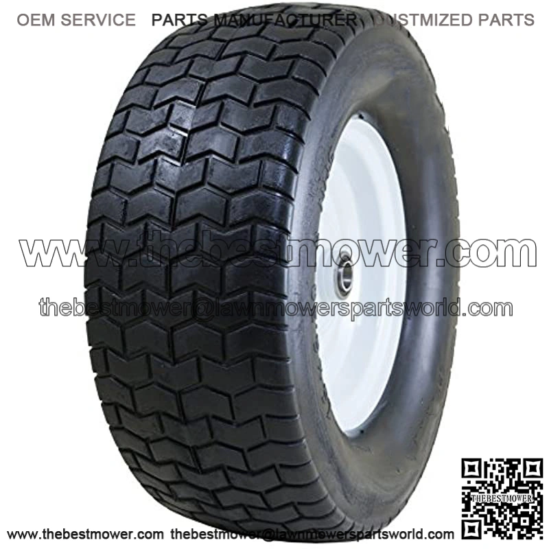 16x6.50-8" Flat Free Tire on Wheel, 3" Hub, 3/4" Bushings