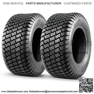 2 Pcs 16x6.50-8 Lawn Mower Tire for Garden Tractors Riding Mowers, 4PR, Tubeless