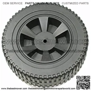 Wheel 7 Inch Plastic Black Blow Molded (G437-0037-W1)