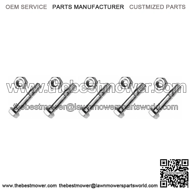 Set of 5 Shear Pins & Bolts fits Troy-Bilt Snow Blowers and Snow Throwers