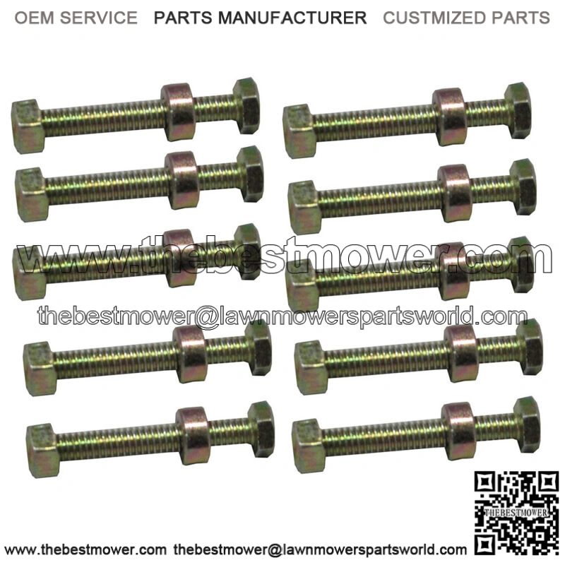 10 Pack Snow Blower Shear Pins Nuts Fits Snapper 1501216MA For Bolt Kit 722130