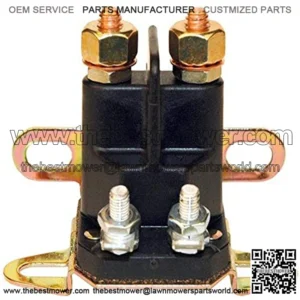 334019 Universal 4 Pole Solenoid Replaces, Briggs & Stratton 5410K Craftsman, Poulan, 109946 MTD, Cub Cadet, Troy Bilt 725-04437 & Many Others, Black