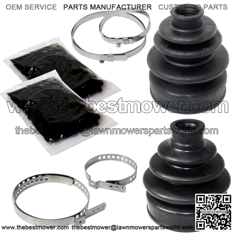 Front Axle Inner Outer CV Boot Kit for Kawasaki Mule 3010 KAF950 Dsl 4X4 03-07 (For: Kawasaki)