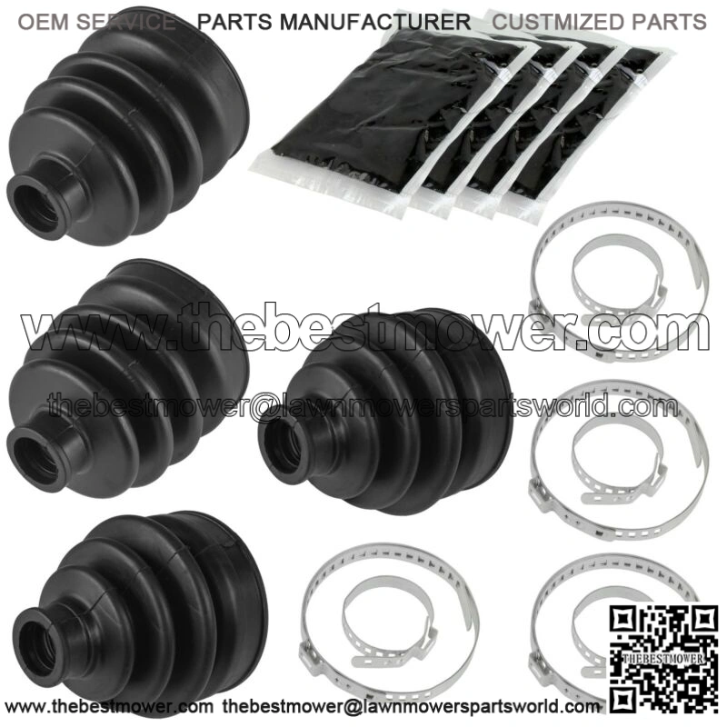 2 Front Axle Inner Outer CV Boot Kit for Kawasaki Bayou 400 KLF400B 4X4 1996-99 (For: Kawasaki)