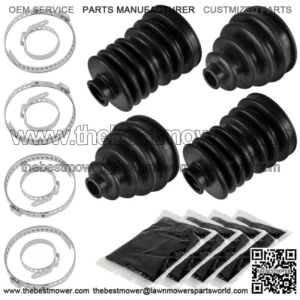 For John Deere AM141488 AM141487 Diesel Rear Axle Inner Outer CV Boot Kit 2 Sets