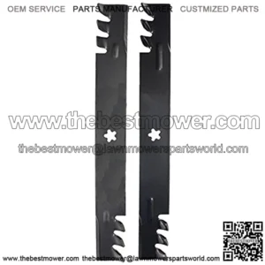 561713XB Commercial Mulching 2-Blade Set for 42" Poulan/Husqvarna/Craftsman, Replaces 138498, 138971, 138971x431, 532138971, PP24005, Black