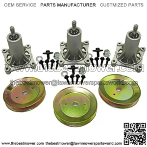 Set of 3 Spindles and Pulleys Replace 187292 153535 532129861 192870