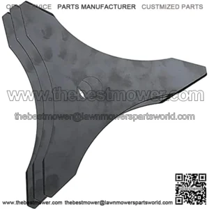 10 Inch 3 Teeth Brush Trimmer Blade for Mower Weed Tools, 3pcs Manganese Steel Heave Duty Steel Brush Cutter Double Sided Weed Eater Blade