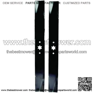 561556B (2) Blade Set For 42" Cut MTD, Cub Cadet, Troy-Bilt Replaces OEM No. 742-04308, 742-04312, 942-04308, 942-04312, 119-8456
