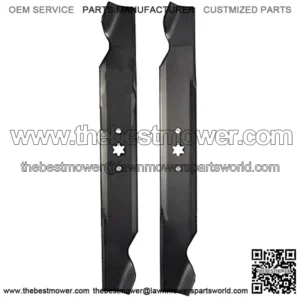 561544B 2-Blade Set for 46 Inch Cut MTD/Cub Cadet/Troy-Bilt Replaces 942-04244, 942-04290, 94204244A, 742-04290, 742-04244, Black