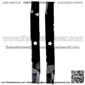 561714B 2 Blade Mulching Set for 42" Cut Craftsman, Husqvarna, Poulan Mowers Replaces OEM #'s 134149, 594892701, Black