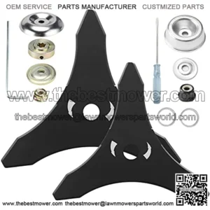 Eapele Brush Cutter Blade Weed Wacker Replacement Blade, Carbide Steel with Adapter Attachment, for 1" (25.4 Mm Or 20 Mm Arbor), Compatible with Husqvarna, Stihl, Ego, Oregon, and Hitachi