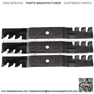 3 Copperhead Toothed Mulching Mower Blades Fit Toro Timecutter Z 5000 Series 50  Deck 112-9759-03 110-6837-03