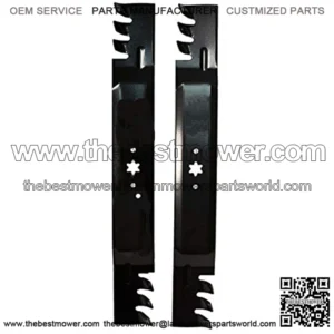 561544XB Commercial Mulching 2 Blade Set for 46?? Cut MTD, Cub Cadet, Troy-Bilt, 742-04290-X, 942-04290-X, 942-04361, Black
