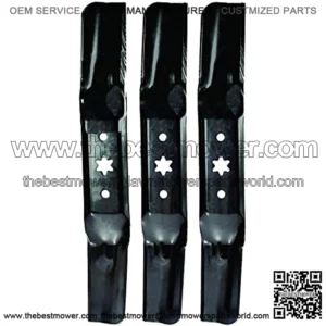 561558B 3 Blade Set for 50?? Cut MTD, Cub Cadet, Troy-Bilt, Replaces OEM no. 942-05052A, 742-05052A, Black