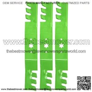 LawnRAZOR Toothed Mulching Blade 942-04053C for 50 inch Deck Cub Cadet RZT Troy Bilt 942-04053X 3 Pack