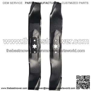 561531B Set of (2), 3-N-1 Blades for 38 in. Cut MTD, Cub Cadet, Troy Bilt Mowers, 742-0610, 742-0610A, 942-0610A, Black