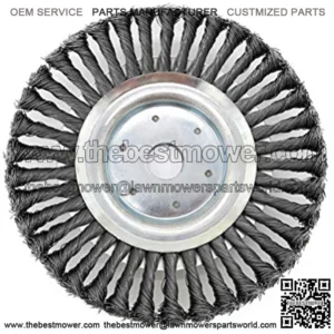 6inch Thick Steel Wire Trimmer Blade Lawn Mower Head Garden Brush Cutter Blades Wired Grass Trimmer Blade Replacement Universal Wheel Weed Brush Cutting Head (6 Inch Thick Twist Wires Blade)