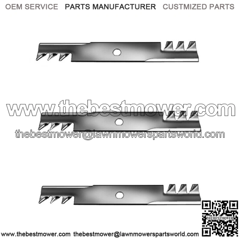 3PK 18" Toothed Blades Fits Exmark Fits Toro Turf Tracer Lazer Lawn Mowers 52" D