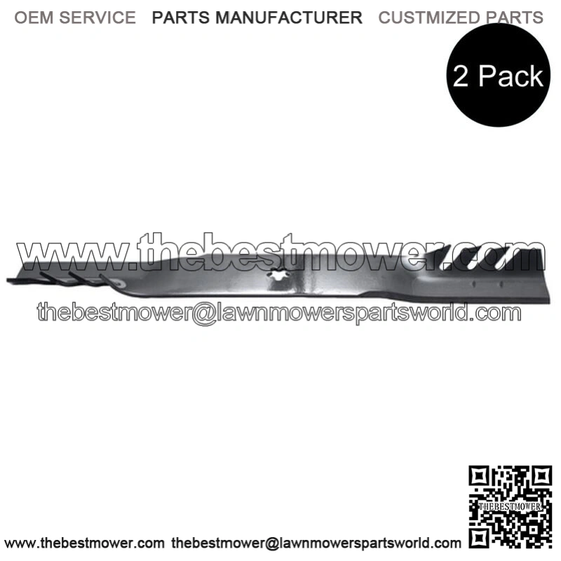 (2) Toothed Mulching Blade 596-370 for /Craftsman 405380 403107 532405380