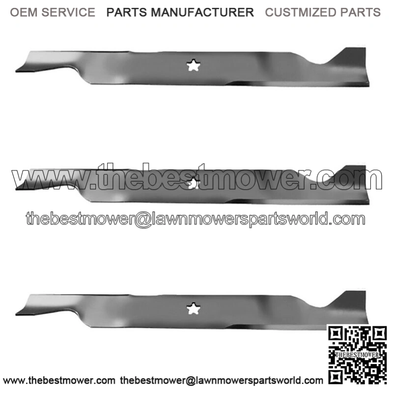 (3)- Mower Blades fits 46" Sears Craftsman Husky Poulan 176084 403107 6467