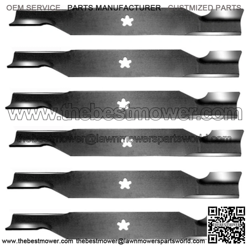 6- Fits Hi-Lift Blades Set fits 54" Deck 532-187254 532-187256 Craftsman Fits Hu