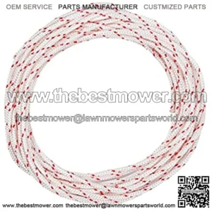 3mm Diameter Recoil Starter Rope 32 Feet Pull Cord Fits for Craftsman Husqvarna Poulan Lawn Mower Chainsaw String Trimmer Edger Brush Cutter