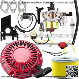 GX160 Carburetor + Recoil Starter + Ignition Coil + Air Filter Tune Up Kit for GX140 GX 160 GX168 GX200 5HP 5.5HP 6.5HP Engine
