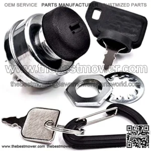 Ignition Key Switch for MTD White Outdoor 925-3163 725-3163 925-3163A 725-3163A 725-3163P - Dual Dust Protection System - w/ 2 Keys & Free Carabiner