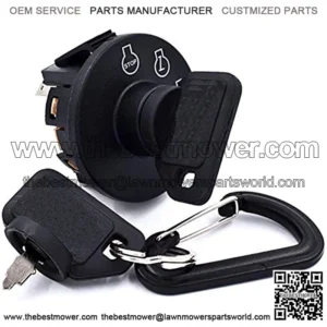 Ignition Switch Kit for ExMark Toro 117-2221 137-4100 Includes 2 Soft Grip Protective Umbrella Keys & Carabiner