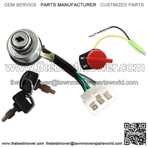 Generator Ignition Key Switch + On Off Stop Switch for DuroMax XP4400 XP4400-CA XP4400E XP4400E-CA XP4400EH MX4500E XP6500E XP8500E XP8500E-CA XP10000E & XP10000E-CA