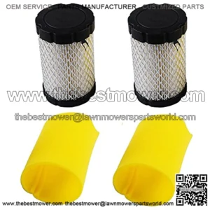 KlirAir Air Filters Replace for Briggs & Stratton 796031 (591334 or 594201) Plus 797704 Foam Pre-cleaner (Pack of 2)