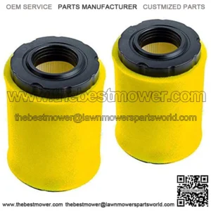 2 Pack 796031 Air Filter + Pre Cleaner Compatible with Briggs Stratton 591334 594201 797704, Husqvarna YTH22V46, D100, Pro Performance for Lawn Tractor and More