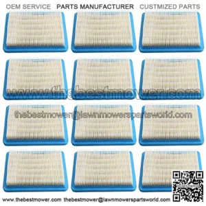 491588S Flat Air Filter Cartridge for 491588 625e 675ex 725ex 625-675 Series Quantum 3.5-6.75 HP Engine (12 Pack)
