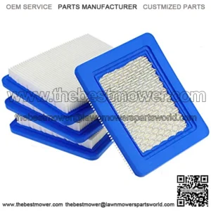 4 Pack 491588S Air Filter Replace for 491588 4915885 Flat OEM Air Cleaner Cartridge, Lawn Mower Air Filter