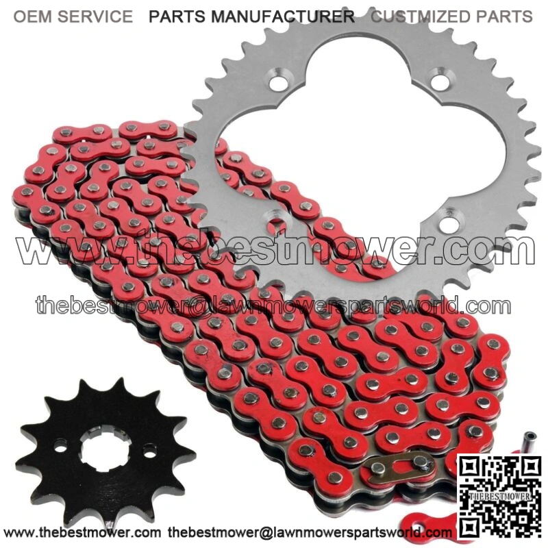 Red Drive Chain And Sprockets Kit for Honda TRX250X Fourtrax 250 2X4 1987-92 (Fits: Honda)
