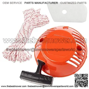 Coolwind 128LD 576368301 Recoil Starter Assembly w Rope Air Filter for Husqvarna 128 128C 128CD 128LDX 128R 128RJ 128DJX String Trimmer Brushcutter Weed Eater