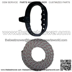 5mm Diameter Recoil Starter Rope (7 Feet) and Big Snow Blower Starter Handle 2 Piece Bundle