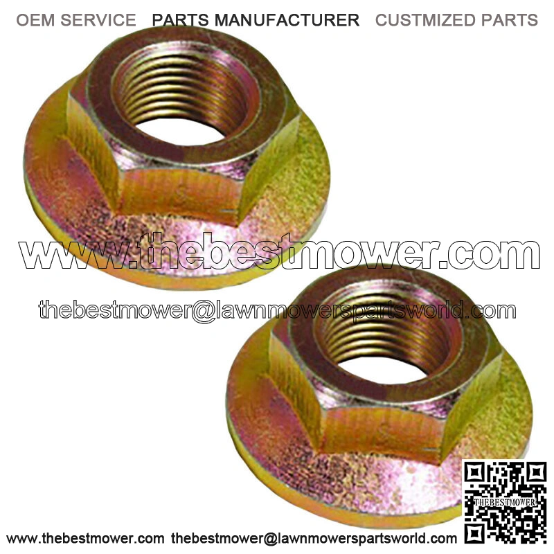 (2)- Spindle Blade Nuts 5/8-18" Fits Cub Cadet MTD Troy Bilt on Shaft & Pulley