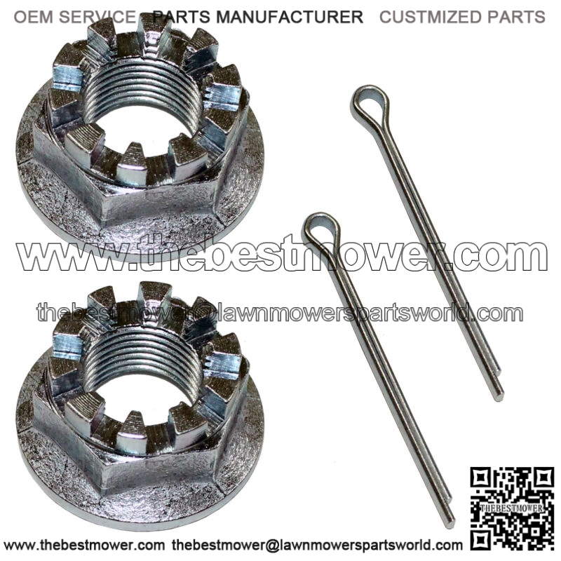 Set of 2 Rear Axle Castle Nuts & Pins for Honda TRX300EX Sportrax 300 1993-2008 (Fits: Honda)