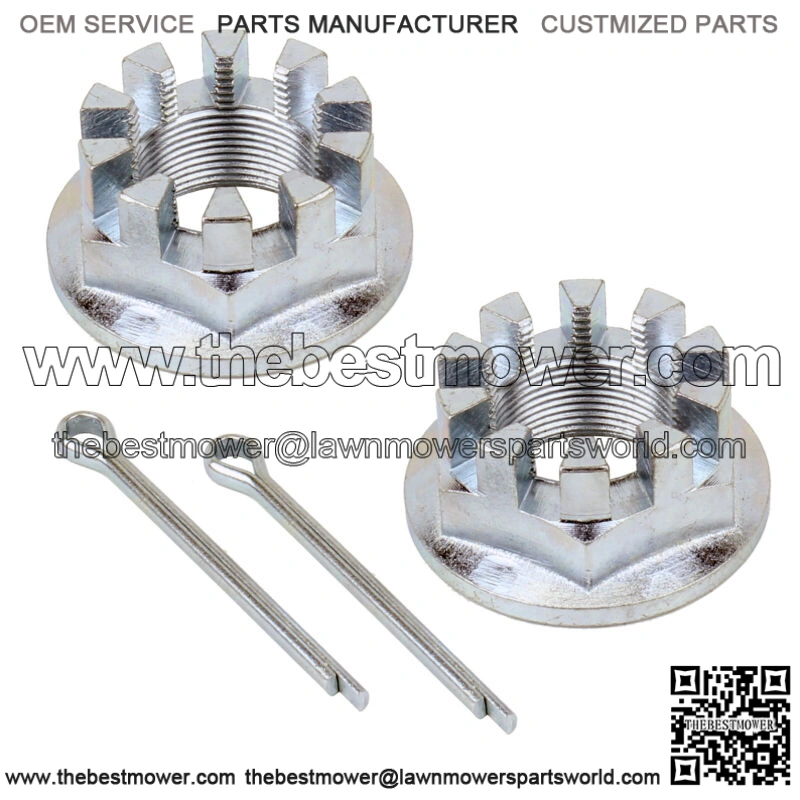 Set of 2 Rear Axle Nuts W/Pin For Honda TRX450FM TRX450FE Foreman 450 2002-2004 (Fits: Honda)