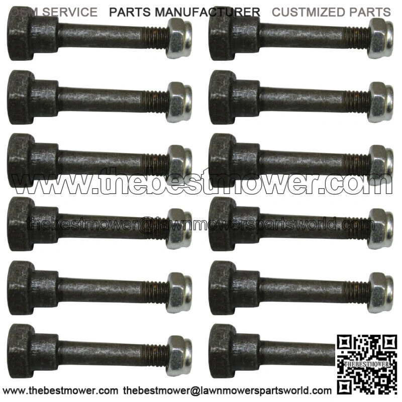(12) Snow Thrower Shear Pins w/ Nuts Fits Honda 90102-732-010 90114-SA0-00