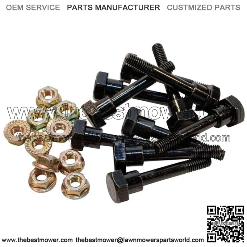 10 Shear Pins w/ Nuts Fits Honda Snow Blower/Thrower 90102-732-010 90114-SA0-000