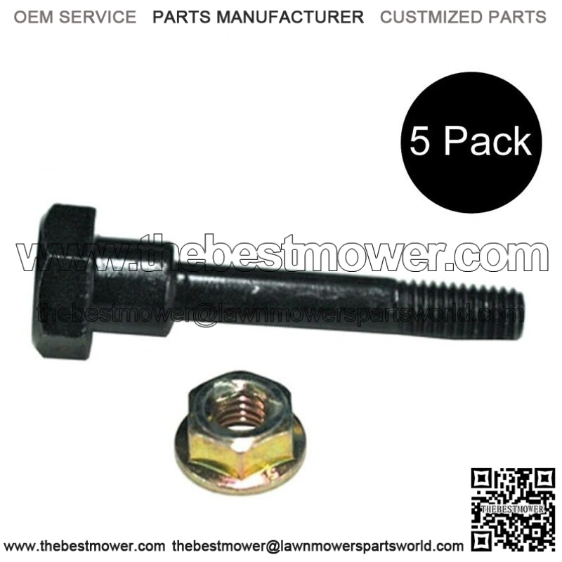 1-29/32" Shear Pin Bolt & Nut Five Pack Fits Honda 90102-732-010  90144-SA0-000